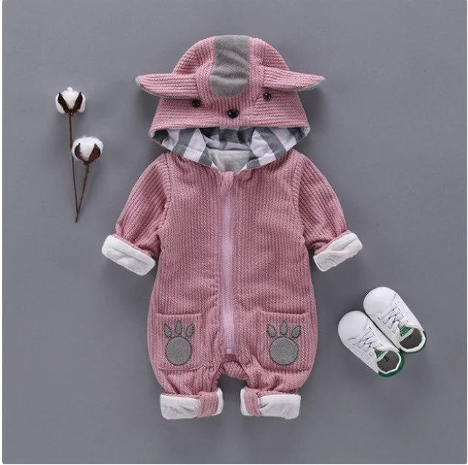 Koala Hooded Baby Rompers