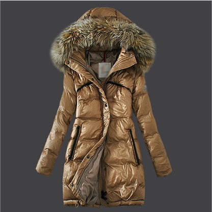 Fur Collar Thick Slim Down Padded Jackets