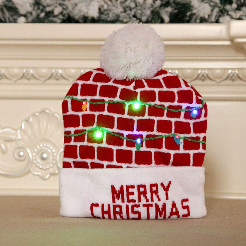 Colorful Glowing Knitted Hat Christmas Hat