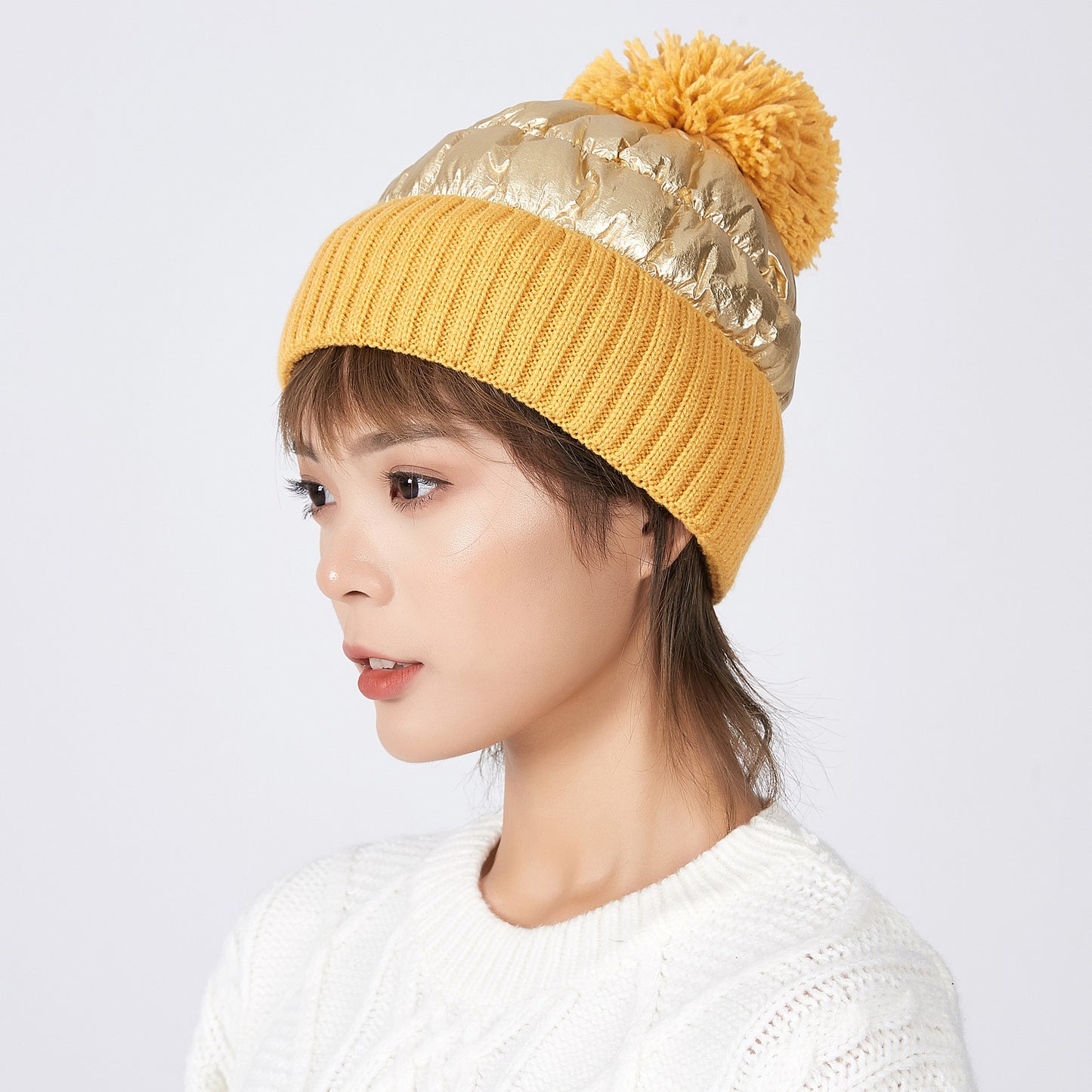 Thick woolen ladies warm hat