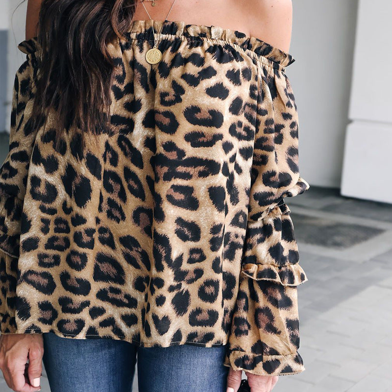 Leopard chiffon shirt