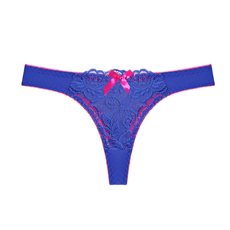 Lace Thong Low Waist Cotton Briefs