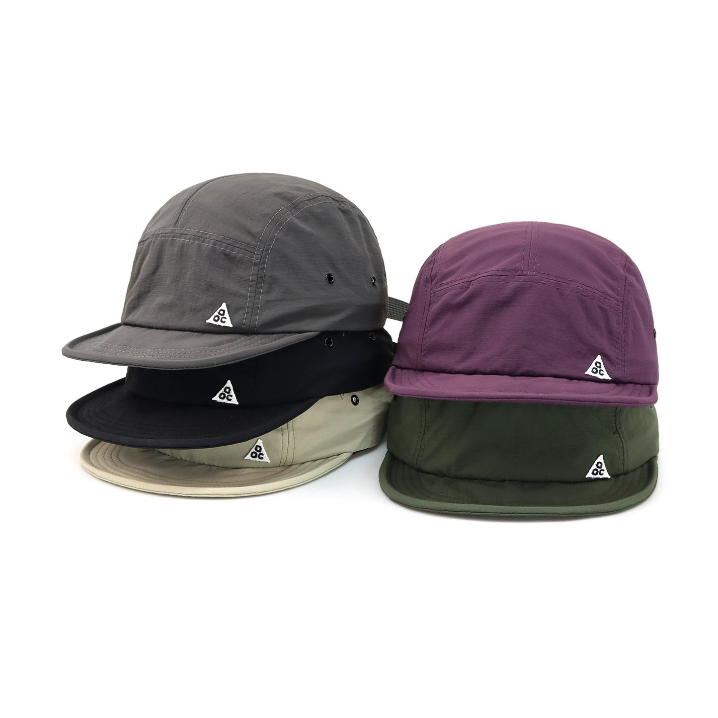 Short Brim Embroidered Peaked Caps