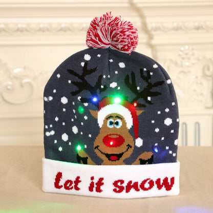 Colorful Glowing Knitted Hat Christmas Hat