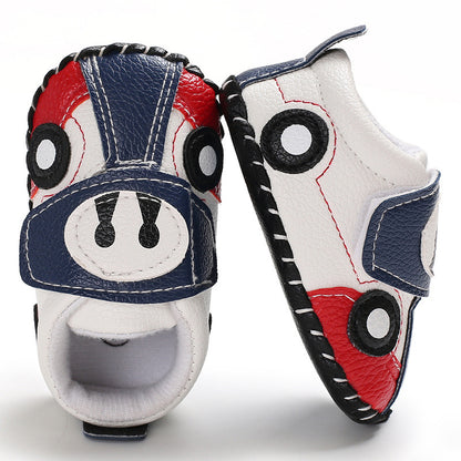 Male and female baby shoes rubber sole