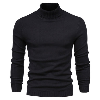 Solid Color Slim Turtleneck Sweaters