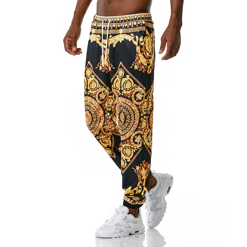 Printed jogging pants casual pants