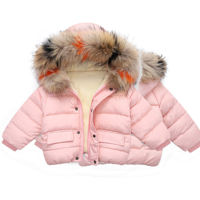 Baby girl's hand-stuffed cotton coats