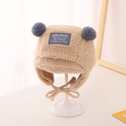 Baby Cute Lamb Velvet Children's Lei Feng Hat