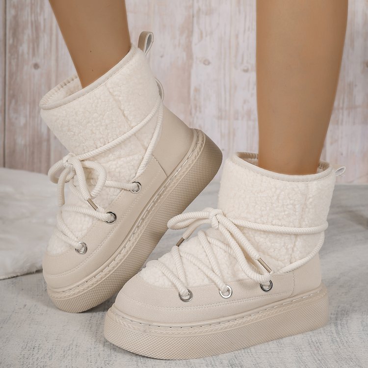 Cross Strap Snow Boots