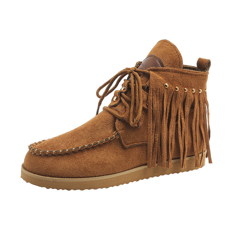 Tassel Boots Lace-up