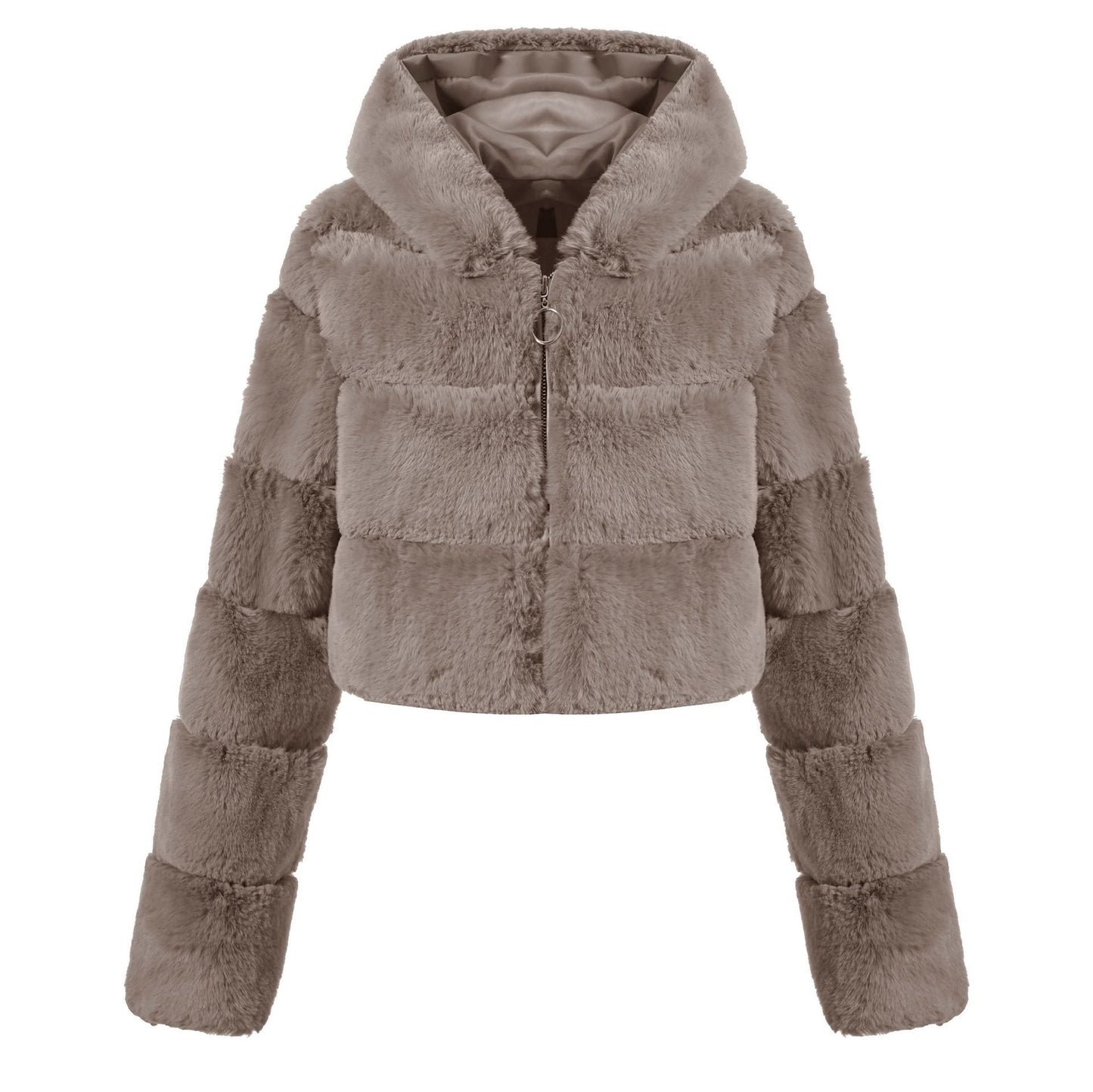 Solid Color Faux Fur Jackets