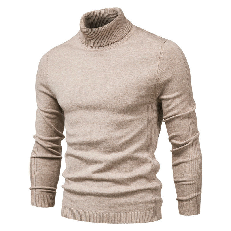 Solid Color Slim Turtleneck Sweaters