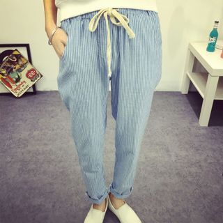 Spring and summer harem pants with elastic waist