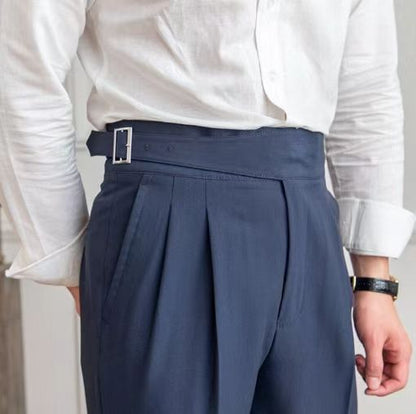 Skinny Casual Belt Design Suit Pants