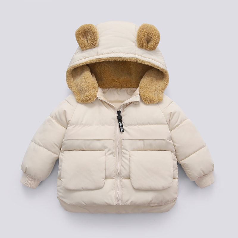 Short Thick Hooded Warm Jacket