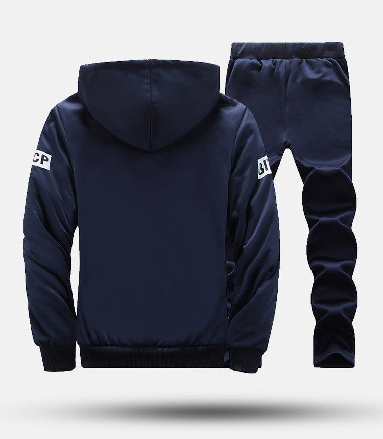 Hooded Sports Suit With Fleece Sweaters