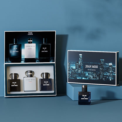 Floral Tone Men's Perfume Kit Three-piece Set