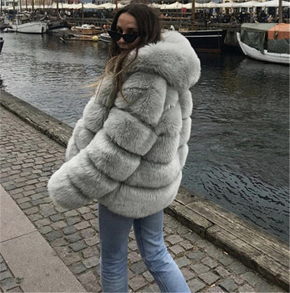 Faux fur jacket