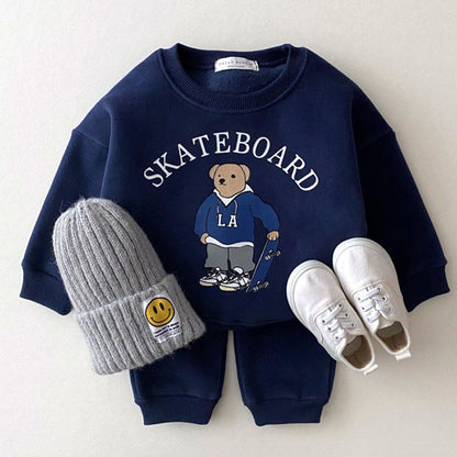 Baby and toddler skateboard bear clothing