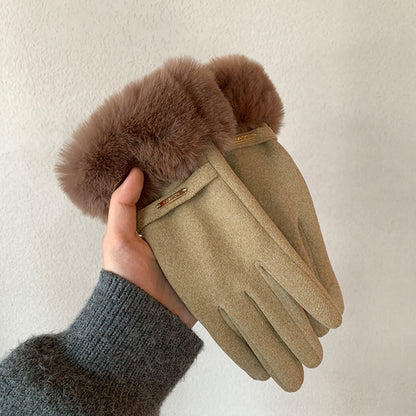 Warm Gloves Fleece-lined Thickened