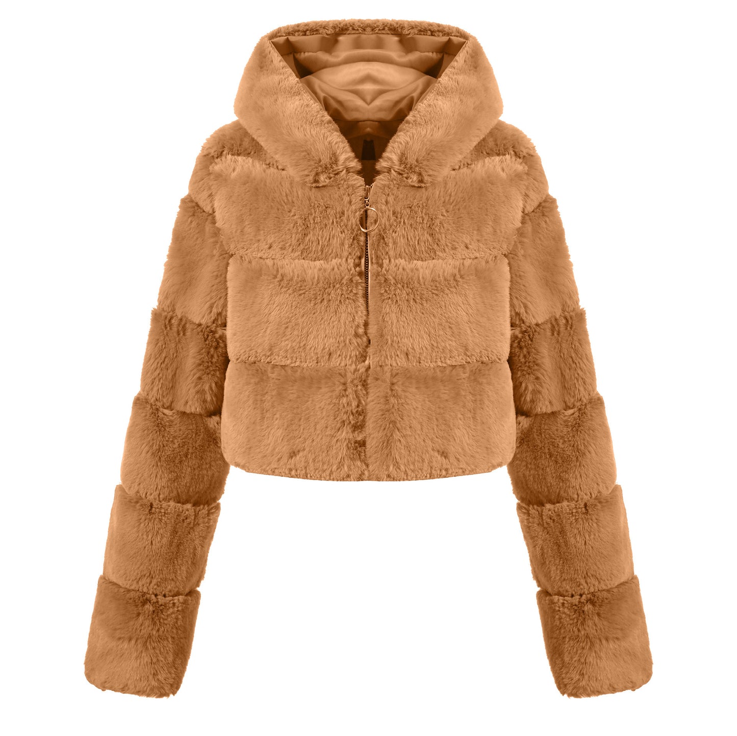 Solid Color Faux Fur Jackets