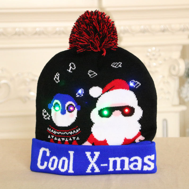 Colorful Glowing Knitted Hat Christmas Hat