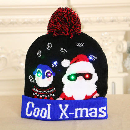 Colorful Glowing Knitted Hat Christmas Hat