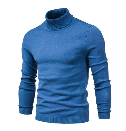 Solid Color Slim Turtleneck Sweaters