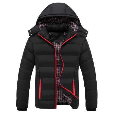 Men's Casual Windproof Warm Hooded Cotton Coats