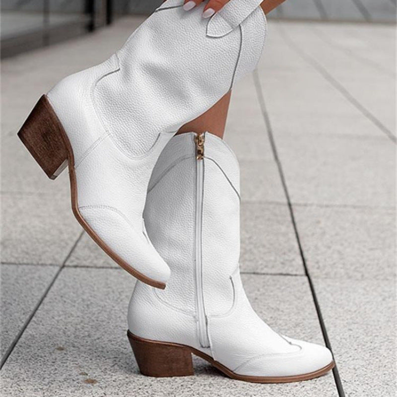 Low-top Mid Heel Boots