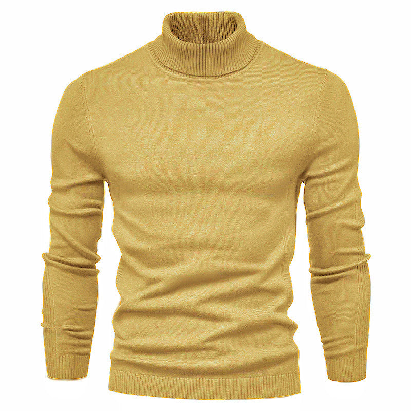 Solid Color Slim Turtleneck Sweaters