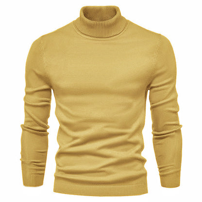 Solid Color Slim Turtleneck Sweaters