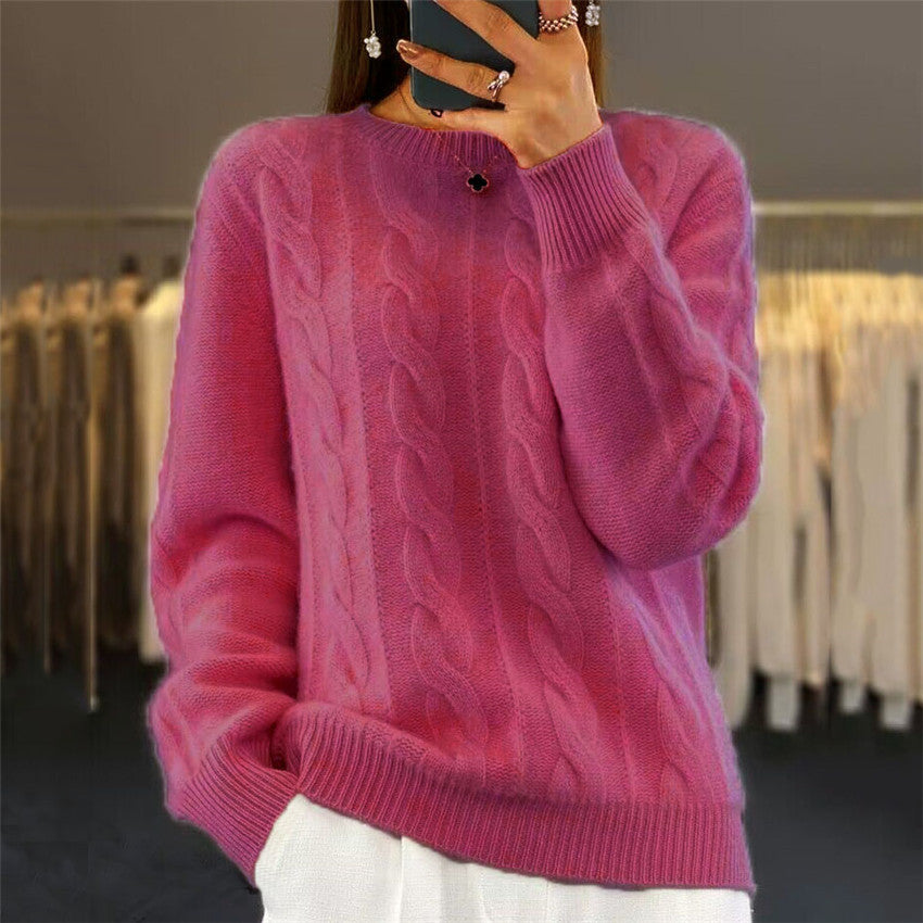 Retro Cable-knit Pullover Sweaters