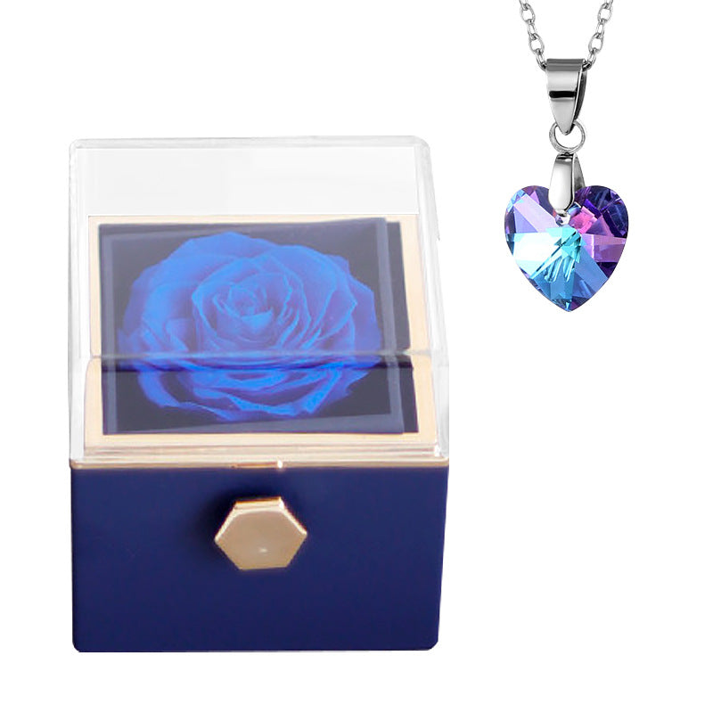 Rose Jewelry Box with Necklaces