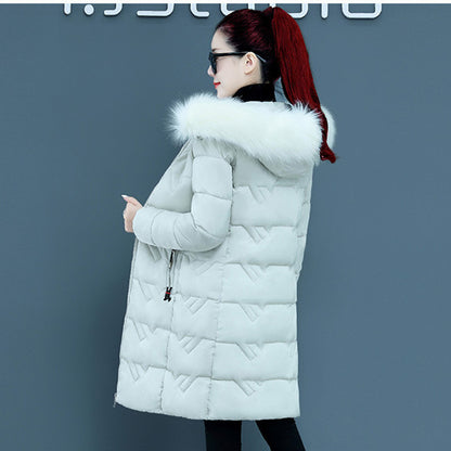 Hooded Big Fur Collar Cotton Jackets