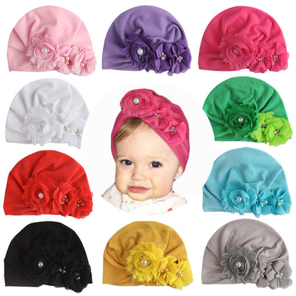 Baby Cotton Sun Flower Plus Four Flower Head Cap