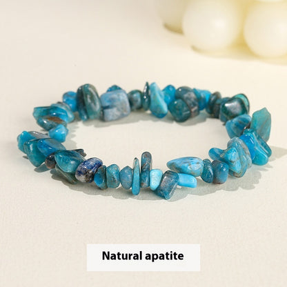 Natural Crystal Agate Colorful Gravel Stretch Bracelets