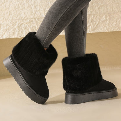 Thick-soled Plush Snow Boots Winter Warm