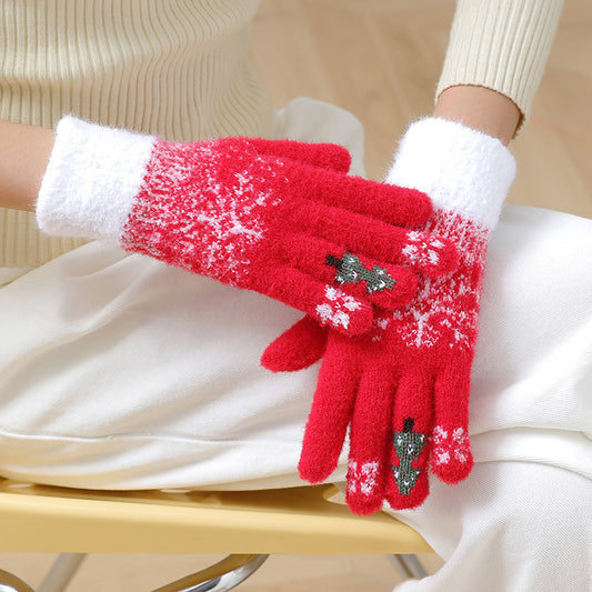 Open Finger Fleece-lined Gloves for Touch Screen