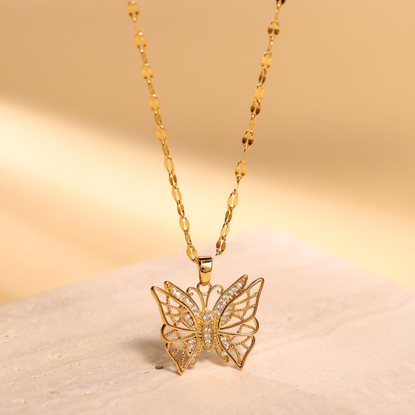 Zircon Butterfly Necklaces