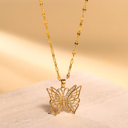 Zircon Butterfly Necklaces