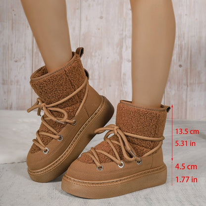 Cross Strap Snow Boots