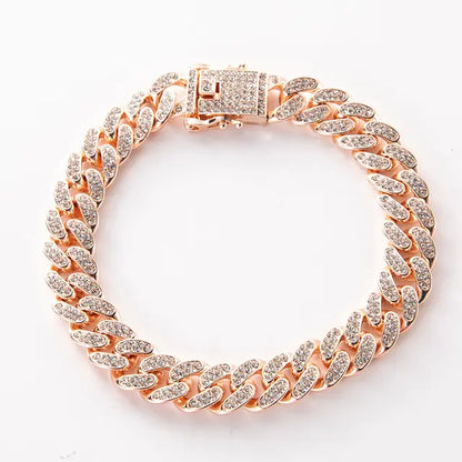 Miami Curb Rhinestone Bling Bracelets