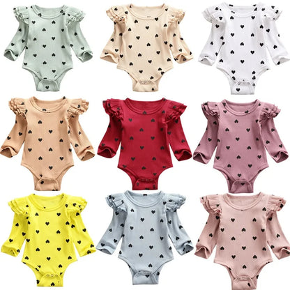 Baby Romper Polka Dot Ruffles Playsuits