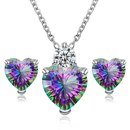 Heart Crystal Jewelry Sets