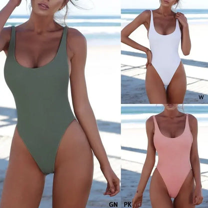 Chic Black Backless One Piece Swimsuits