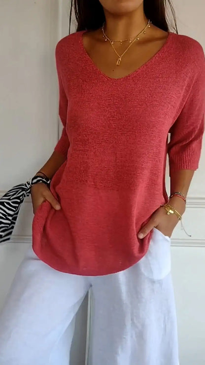 Trendy V-Neck Tops