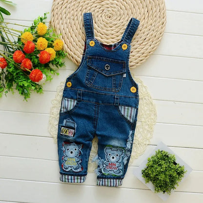 Toddler Boys' Denim Overalls Jeans Jumpsuit