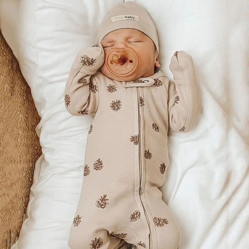 Newborn Baby Knitted Footie Jumpsuits